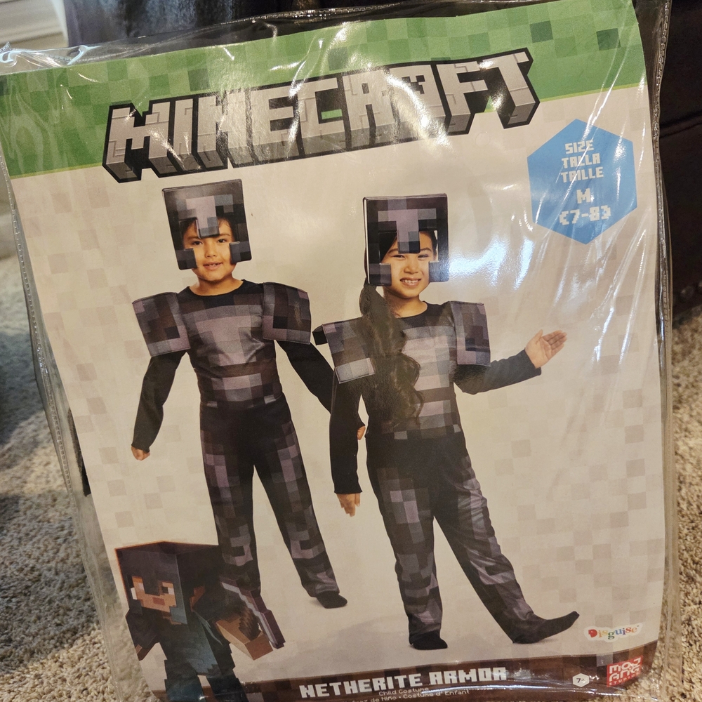 Netherite Armor Kids Costume - Black